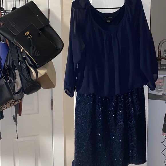 Navy blue sequin dress - Picture 1 of 1